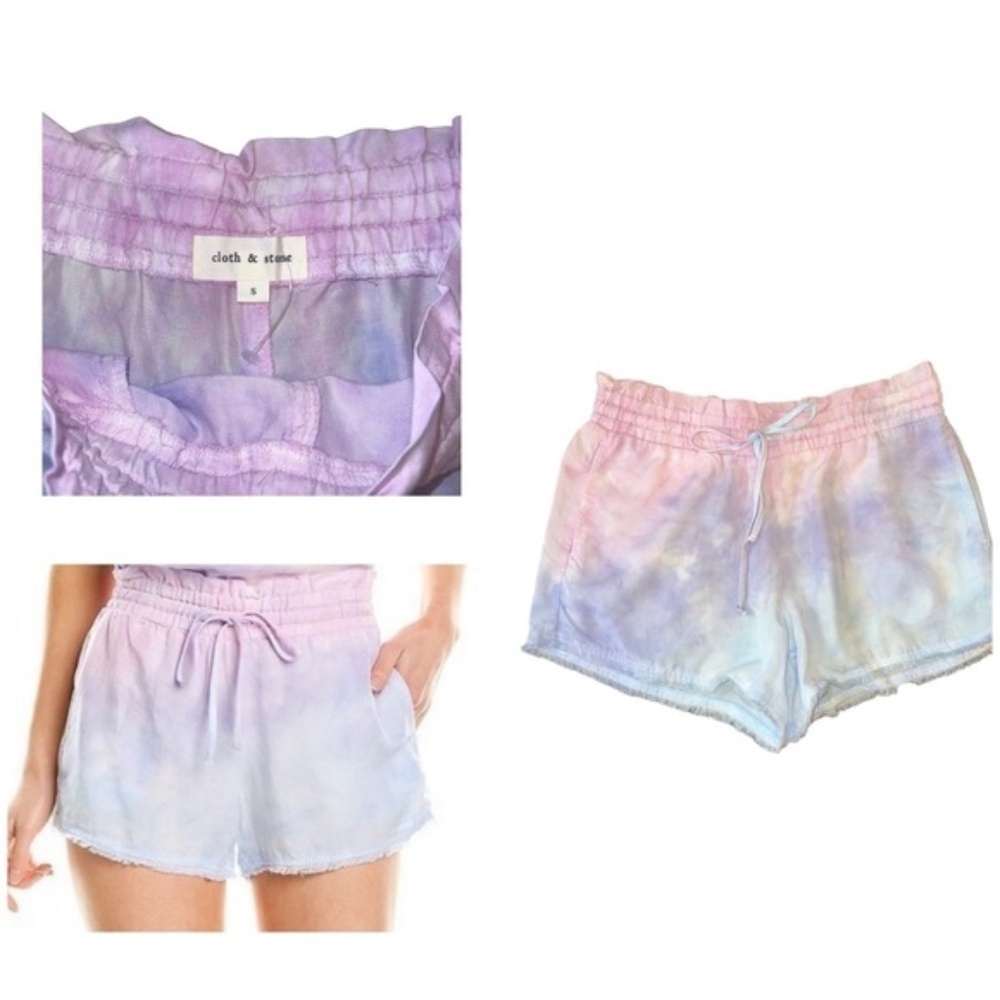 CLOTH & STONE | Tie dye Drawstring Shorts | Small‎